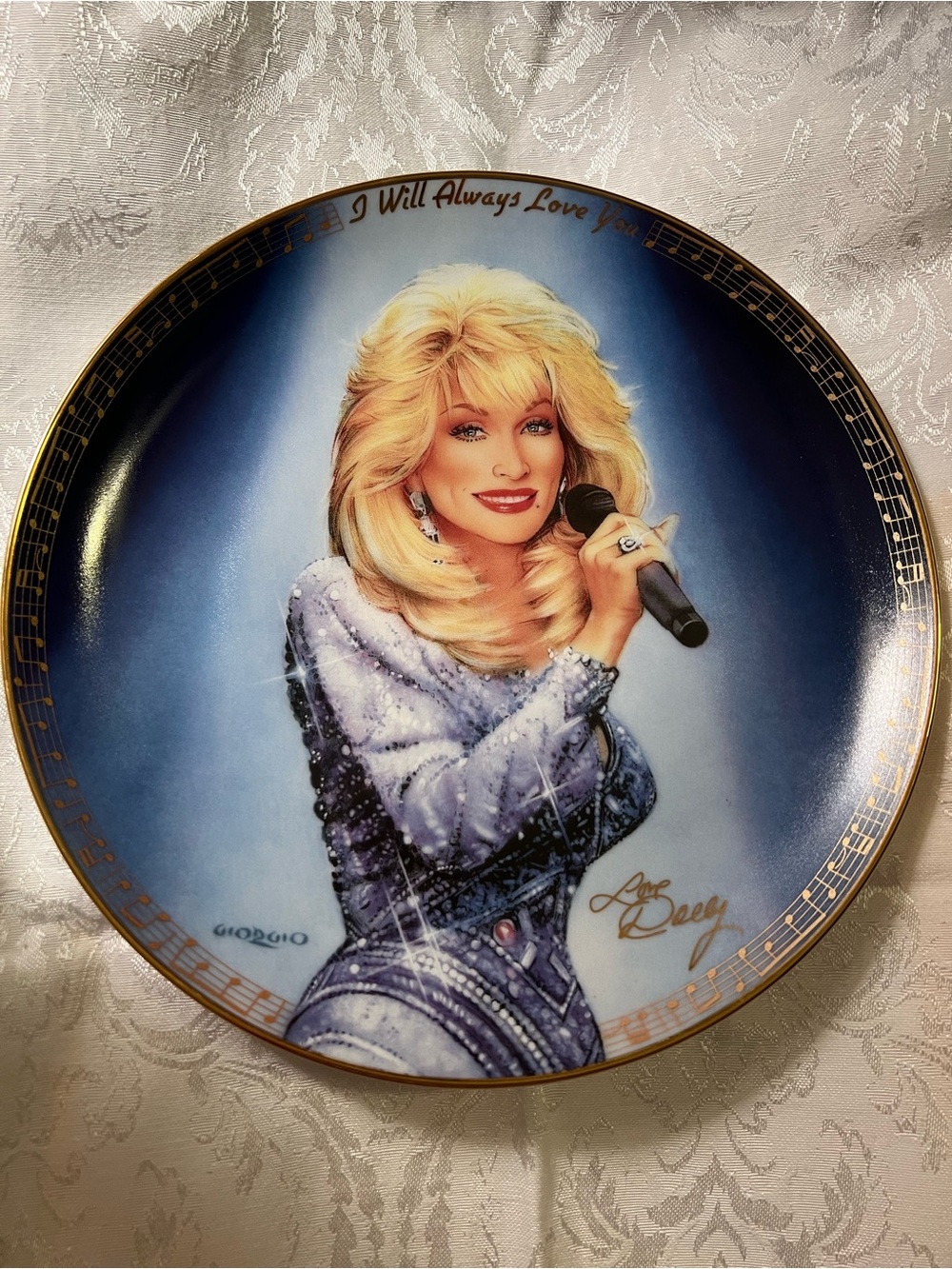Dolly Parton “I Will Always Love You” Vintage Bradford Exchange Display Plate
